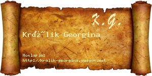Králik Georgina névjegykártya
