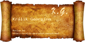 Králik Georgina névjegykártya