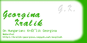 georgina kralik business card